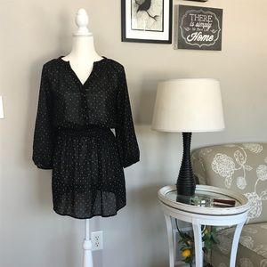 LOVE FIRE Chiffon Dotted w/multi colored Hearts